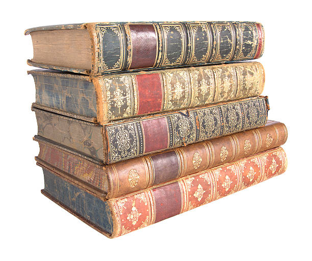 istock Pile of old leather bound books 92055497