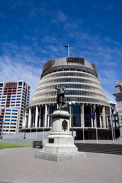 istock Parliament and Beehive office building, Wellington 92055551