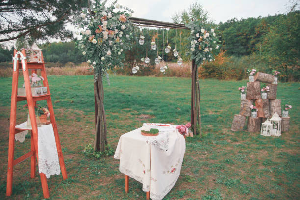 istock Wood Hand Made Welcome Wedding Decoration 920567924