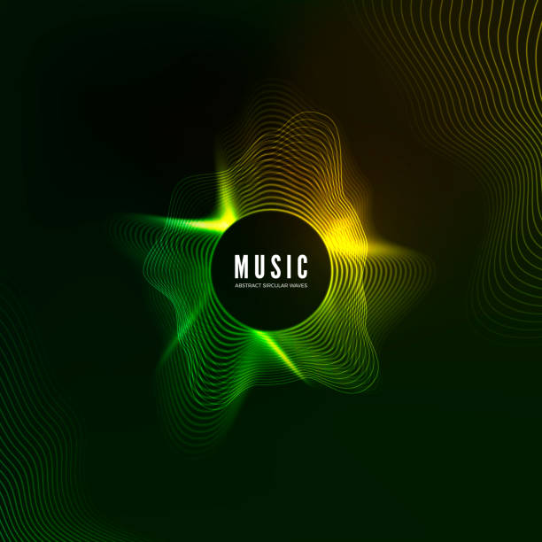 ilustrações de stock, clip art, desenhos animados e ícones de equalizer concept. design of music background. audio wave vibrant effect. digital color sound curve pattern. vector illustration - blurred motion audio