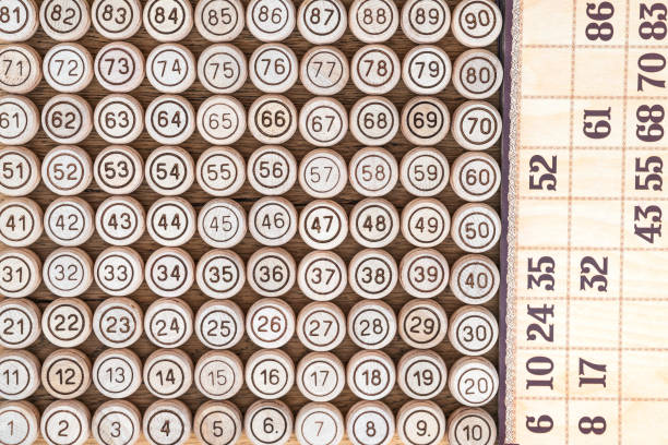 istock Lined kegs of lotto in a row 920597022