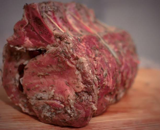 istock Red fresh brisket on the bone, cooking, raw, brisket, bone, steak 920597254
