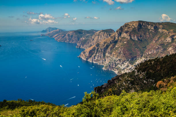 Amalfi Coast And Positano - Campania Region, Italy stock photo