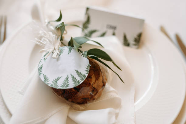 istock Decorated tables with plates and guest card 920612542