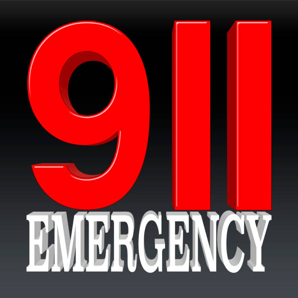istock Stock Illustration - Red 911, White Emergency, 3D Illustration. 920612606