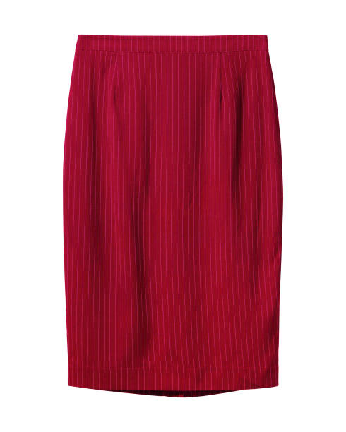 istock Red elegant stripped pencil skirt isolated on white 920620268