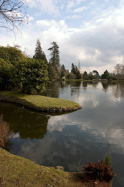 À beira do lago - foto de acervo