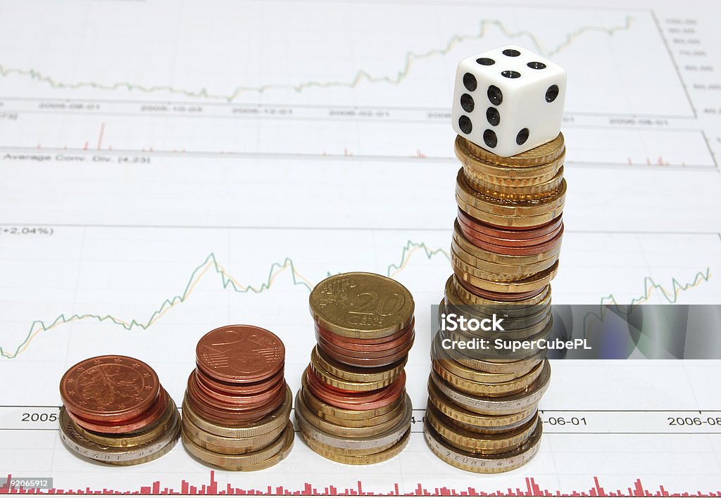 gambling with you fortune  Banking Stock Photo