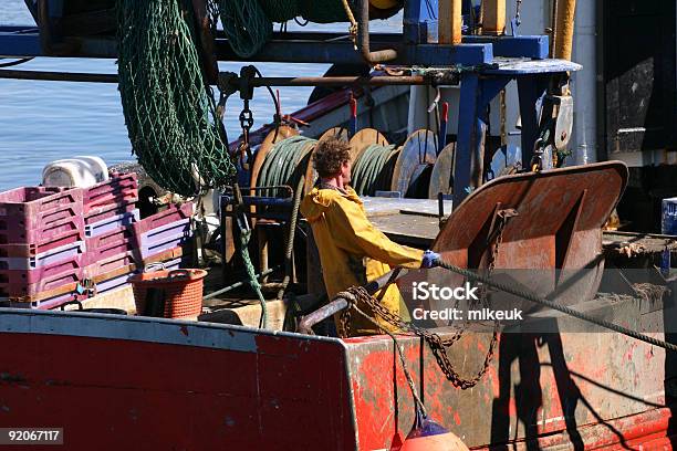 Fischerboot Zurück An Land Stockfoto und mehr Bilder von Fang - Fang, Farbbild, Fisch