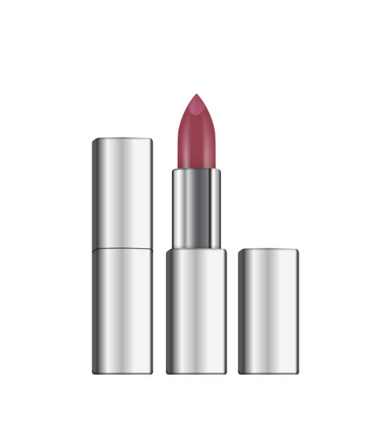 istock Fashion cosmetic lipstick vector 3d illustration mockup on white background. 920681724