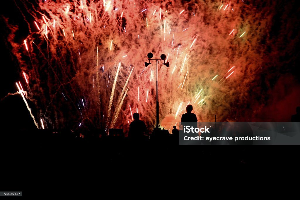 Brillantes fuegos artificiales - Foto de stock de Amarillo - Color libre de derechos