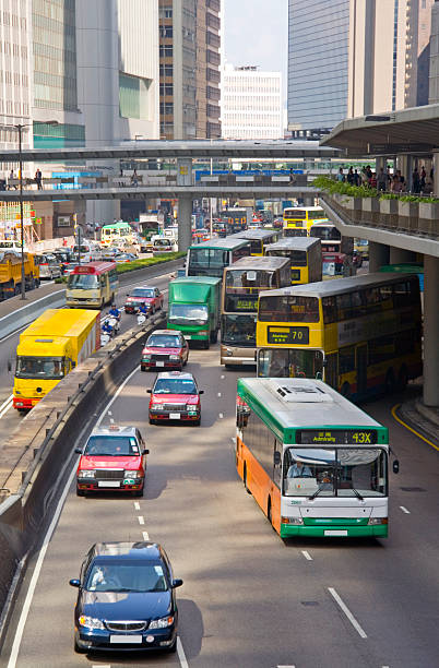 istock Hong Kong Rush Hour Traffic in Connaught Road 92069774