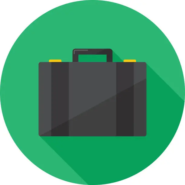 Vector illustration of Suitcase Icon Flat