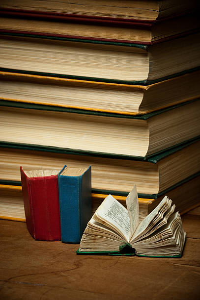 Old small books stock photo