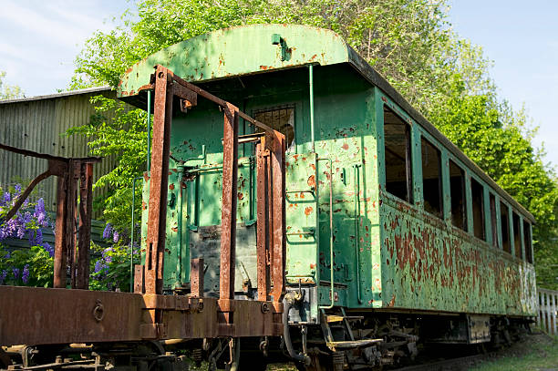 istock Abandoned narrow-gauge waggon 92071249