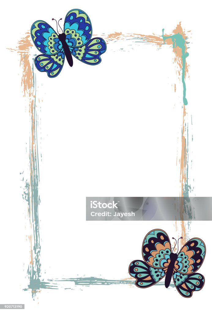 Butterfly Illustration A cute and colourful butterfly illustration for your design project. An editable vector illustration is included. Abstract stock vector