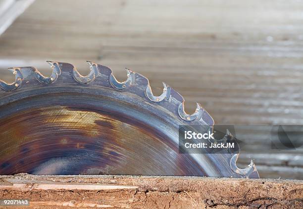 Single Industrial Saw Blade Stock Photo - Download Image Now - Blade, Hand Saw, Mill