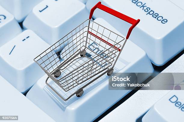 Eshopping Stock Photo - Download Image Now - Blue, Business, Close-up