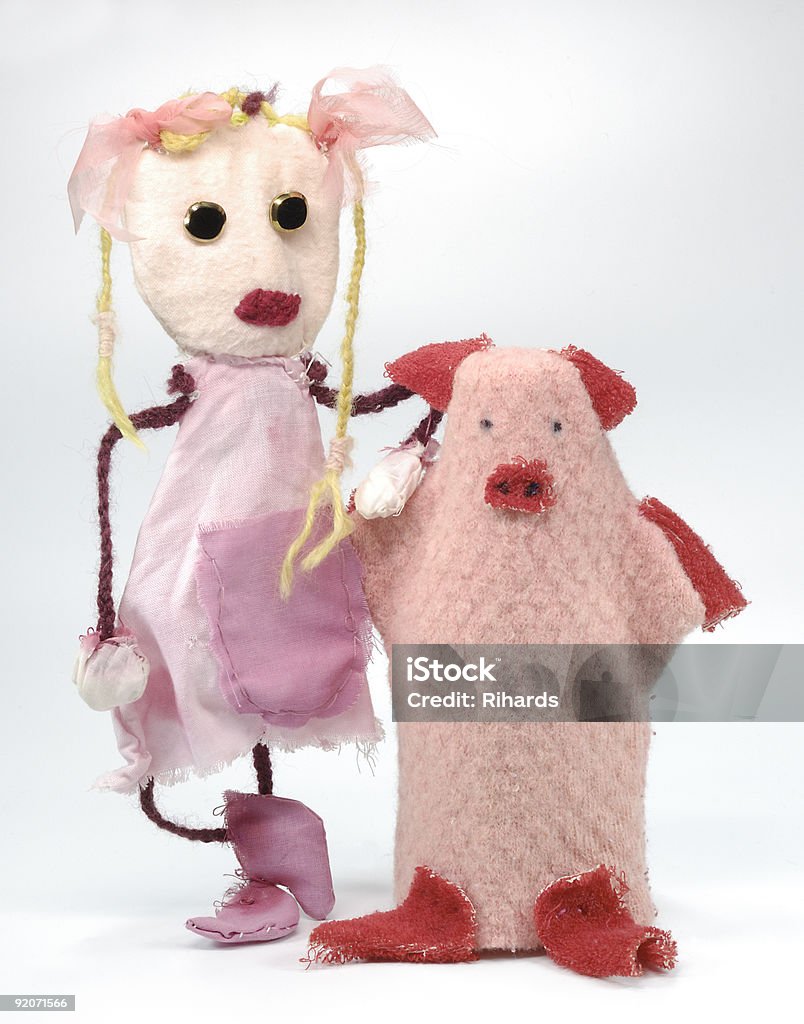 핑크 헝겊 인형 장난감 - 로열티 프리 0명 스톡 사진
