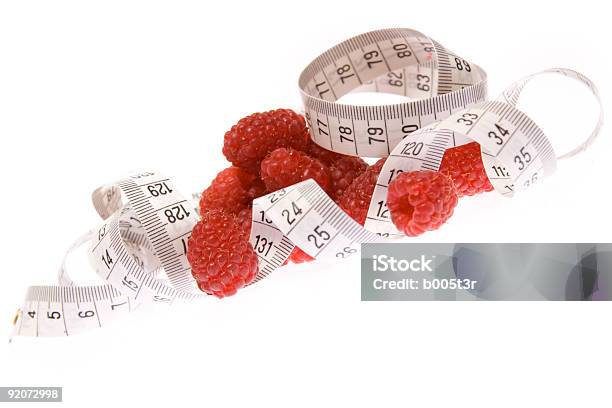 Raspberries With Measuring Tape Stock Photo - Download Image Now - Berry Fruit, Bright, Centimeter