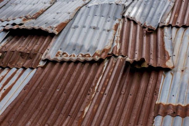 istock Corrugated iron roof. Classic Australian building material 920730456