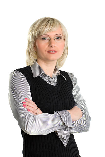 istock Businesswoman posing with arms crossed 92073216