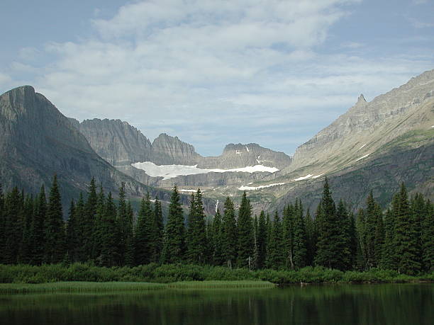 Glacier National Park - perfect U shaped valley stock photo