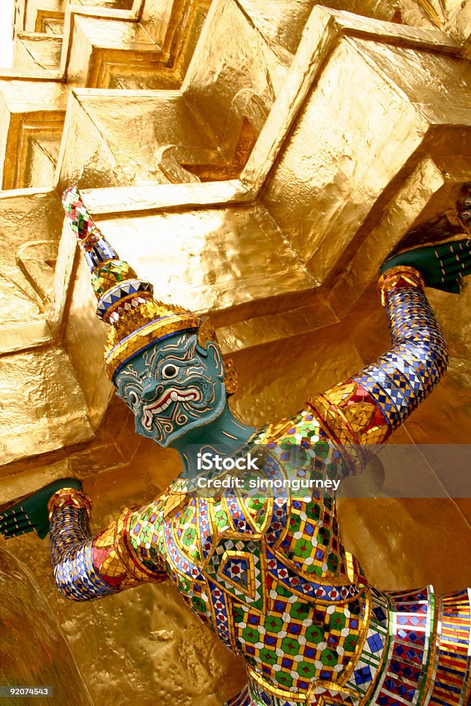 Exploração Templo de ouro Arte de Banguecoque Tailândia - Royalty-free Ao Ar Livre Foto de stock