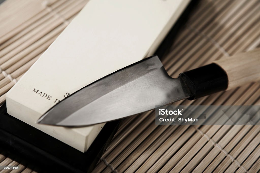 Japanese knife  Appetizer Stock Photo