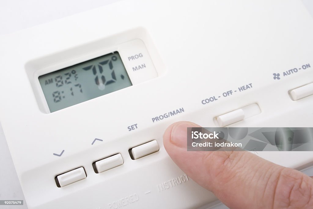 Controle de temperatura - Foto de stock de Termostato royalty-free