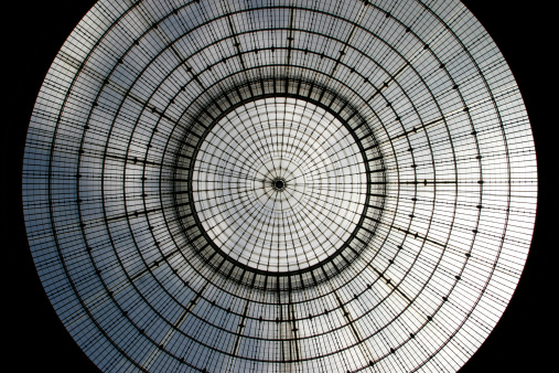 A picture of the dome of the Reichstag Building.