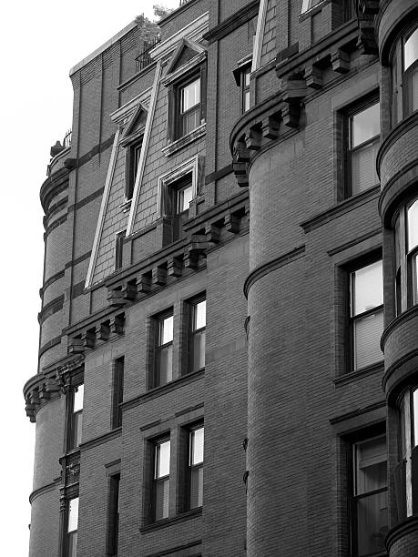 istock Black and White Brownstones in Boston 92075910