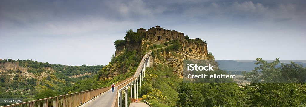 Small town falling down because of erosion  Bridge - Built Structure Stock Photo