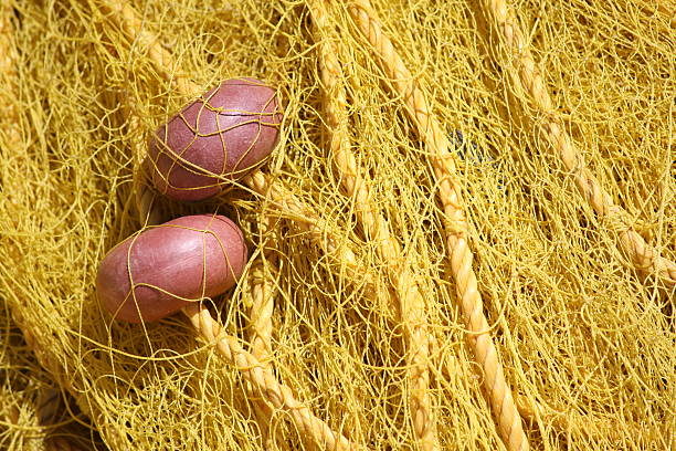 Amarelo Rede de Pesca - fotografia de stock