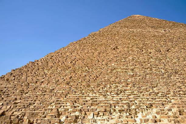 Great Pyramid Close-up  pyramid giza pyramids close up egypt stock pictures, royalty-free photos & images