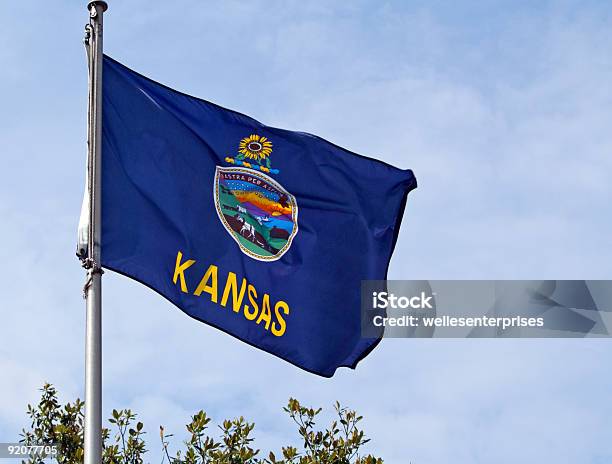 Kansas State Flag Stockfoto und mehr Bilder von Kansas - Kansas, Flagge, Wichita
