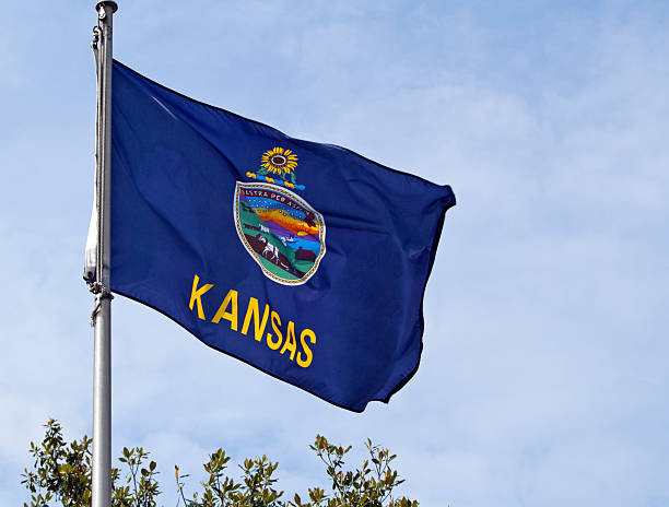 Kansas State Flag  wichita photos stock pictures, royalty-free photos & images