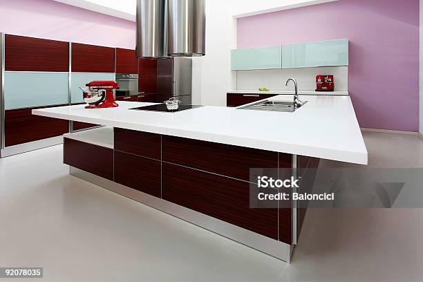 Purple Kitchen Stock Photo - Download Image Now - Air Duct, Appliance, Cabinet