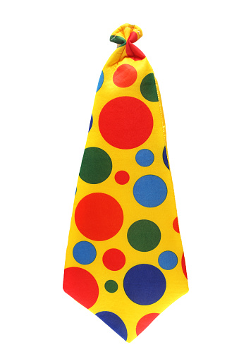 Multicolor clown tie