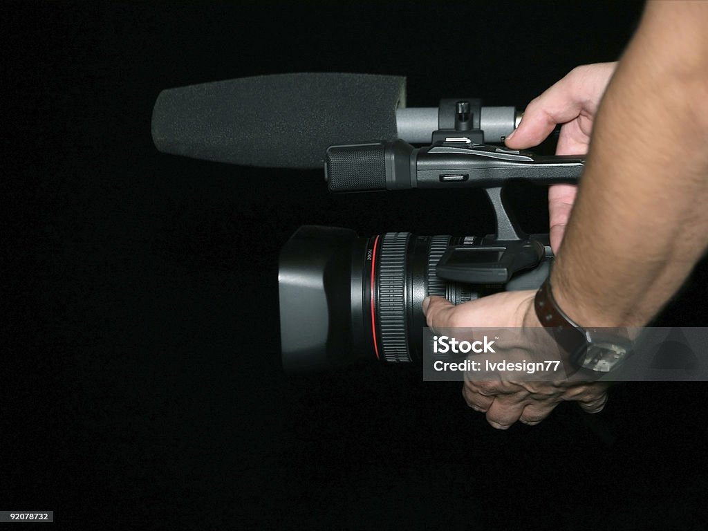 Filming  Black Background Stock Photo