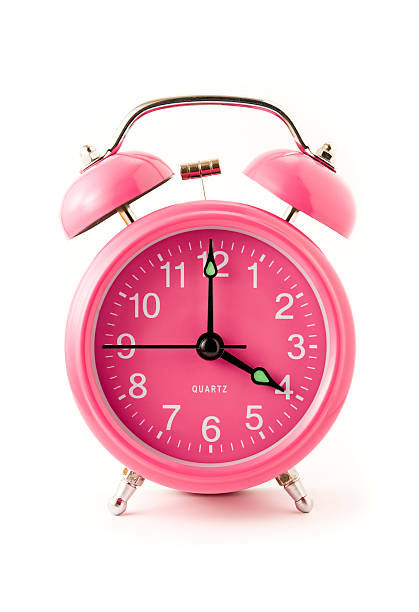 Pink clock stock photo