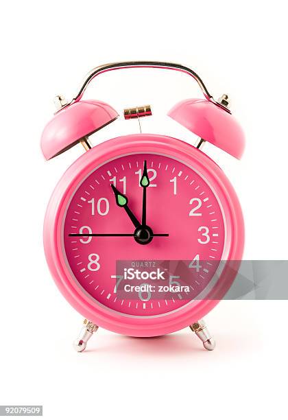 Pink Clock Stock Photo - Download Image Now - Alarm Clock, Bell, Clock