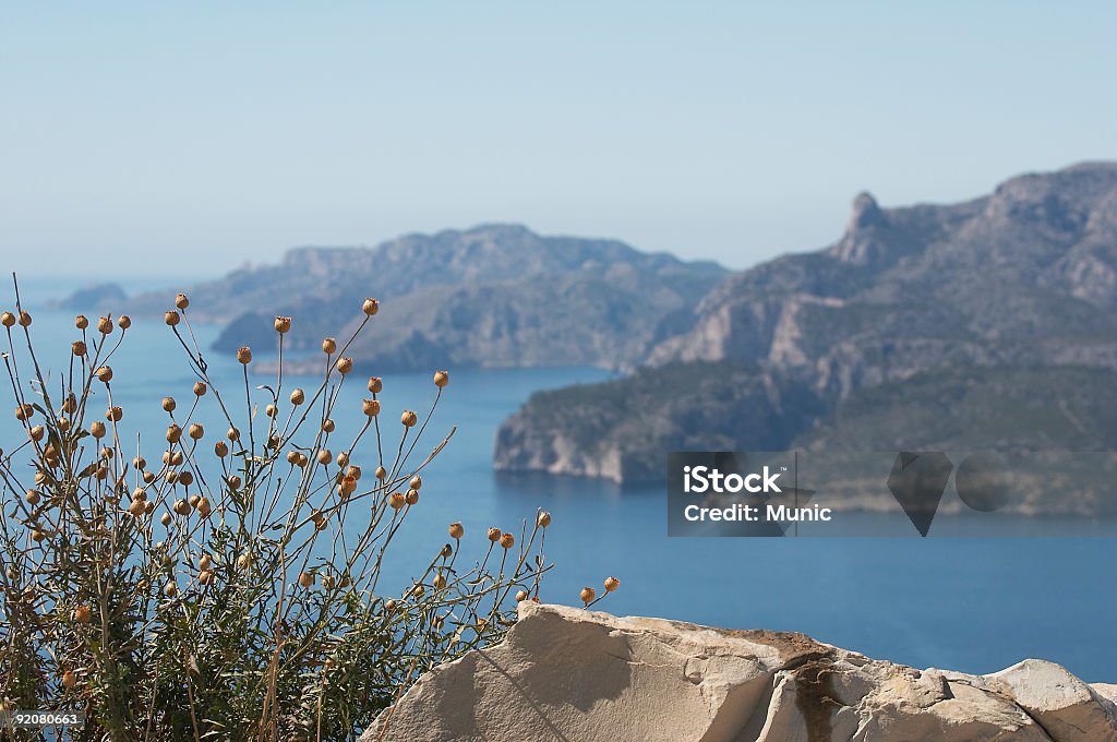 Blick auf die Mittelmeerküste - Lizenzfrei Farbbild Stock-Foto