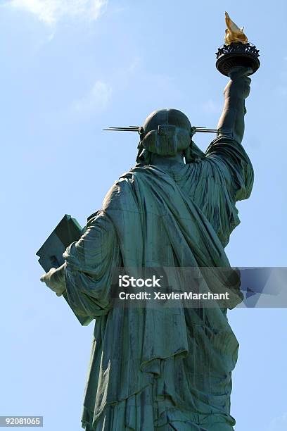 Statue Von Liberty Rückseite Stockfoto und mehr Bilder von Freiheitsstatue - Freiheitsstatue, Rückansicht, Blau