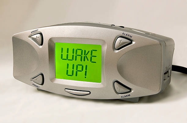 \ Wake Up! \" Orologio sveglia" - foto stock