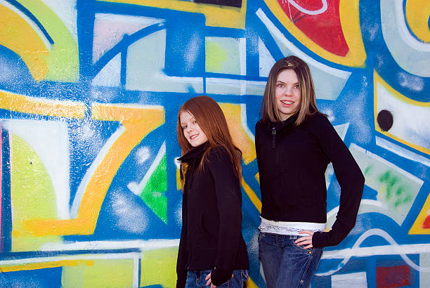 istock Casual portrait of two sisters 92082351
