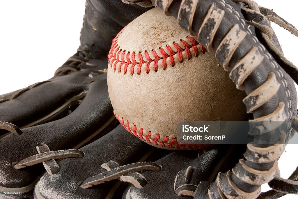 Close-up de e Luva de Beisebol - Foto de stock de Fotografia - Imagem royalty-free