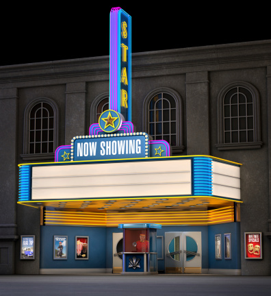 Warner Theater in Torrington, Connecticut, on the evening of August 28, 2002. The art deco building is the most famous in this small city (population 34,000). In rural Litchfield County, Torrington sits at the edge of the New York City Metropolitan Area, about 100 miles from Times Square. In recent years, Torrington has become known as an arts center. The theater was originally owned by the movie studio Warner Bros.