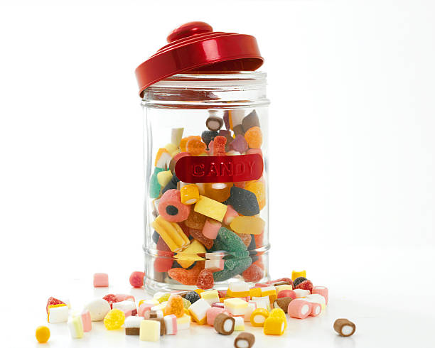 Open the Candy jar stock photo