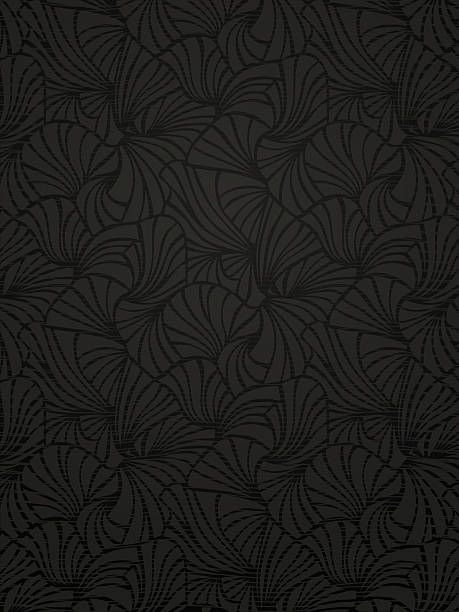 Vintage wallpaper pattern  |  Dark vector art illustration